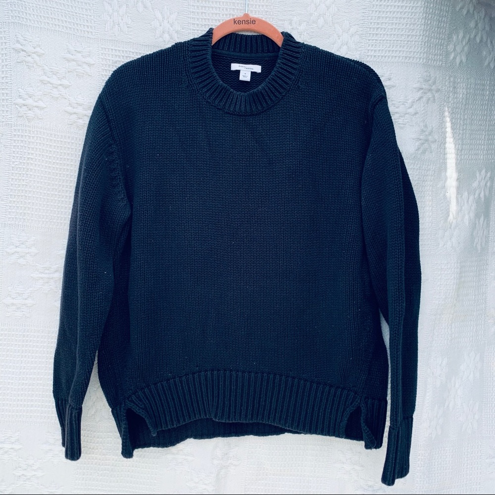 Daily/Ritual Navy Blue Cable Knit Sweater